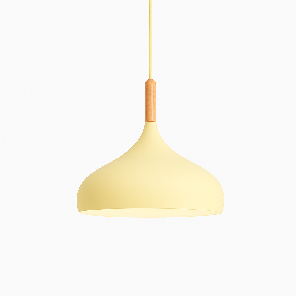Stick Nordic Wood & Metal Pendant Light | Colorful Bar Hanging Lamp