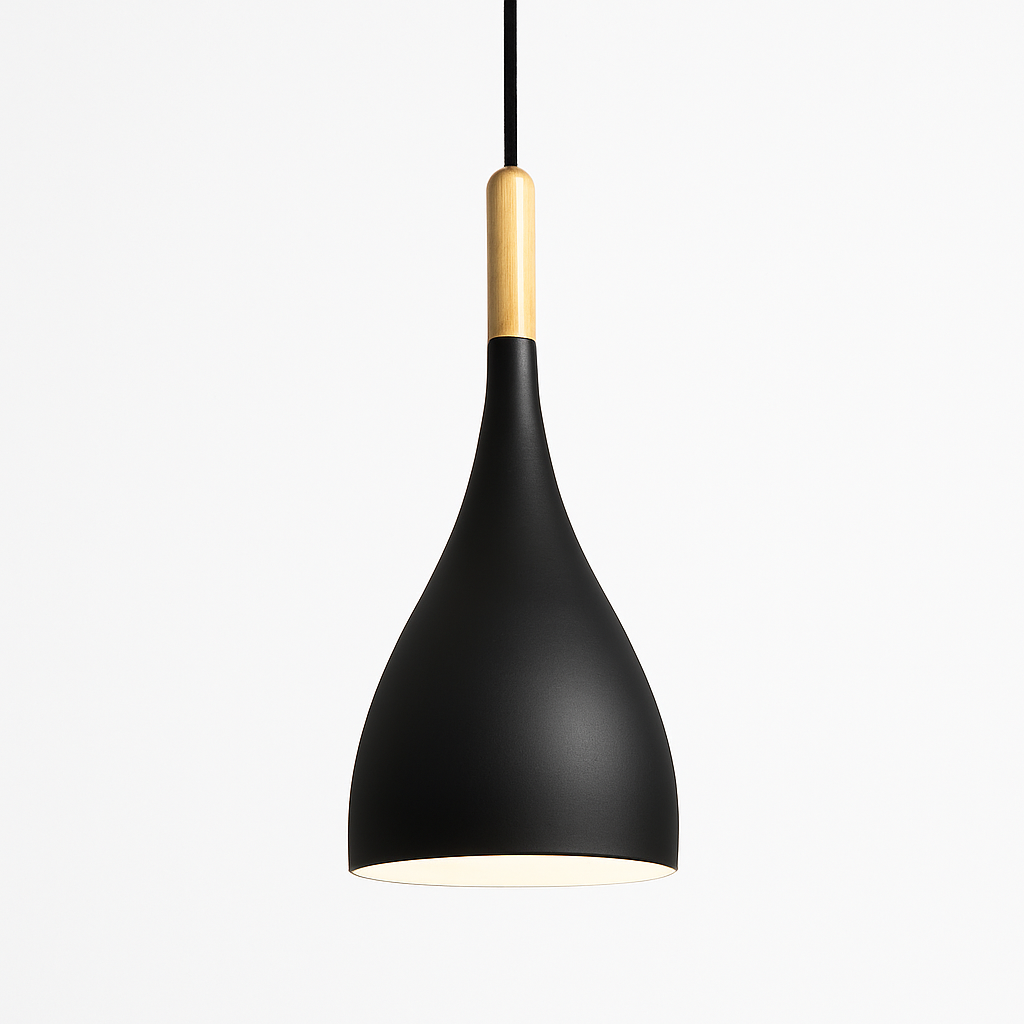Stick Nordic Wood & Metal Pendant Light | Colorful Bar Hanging Lamp