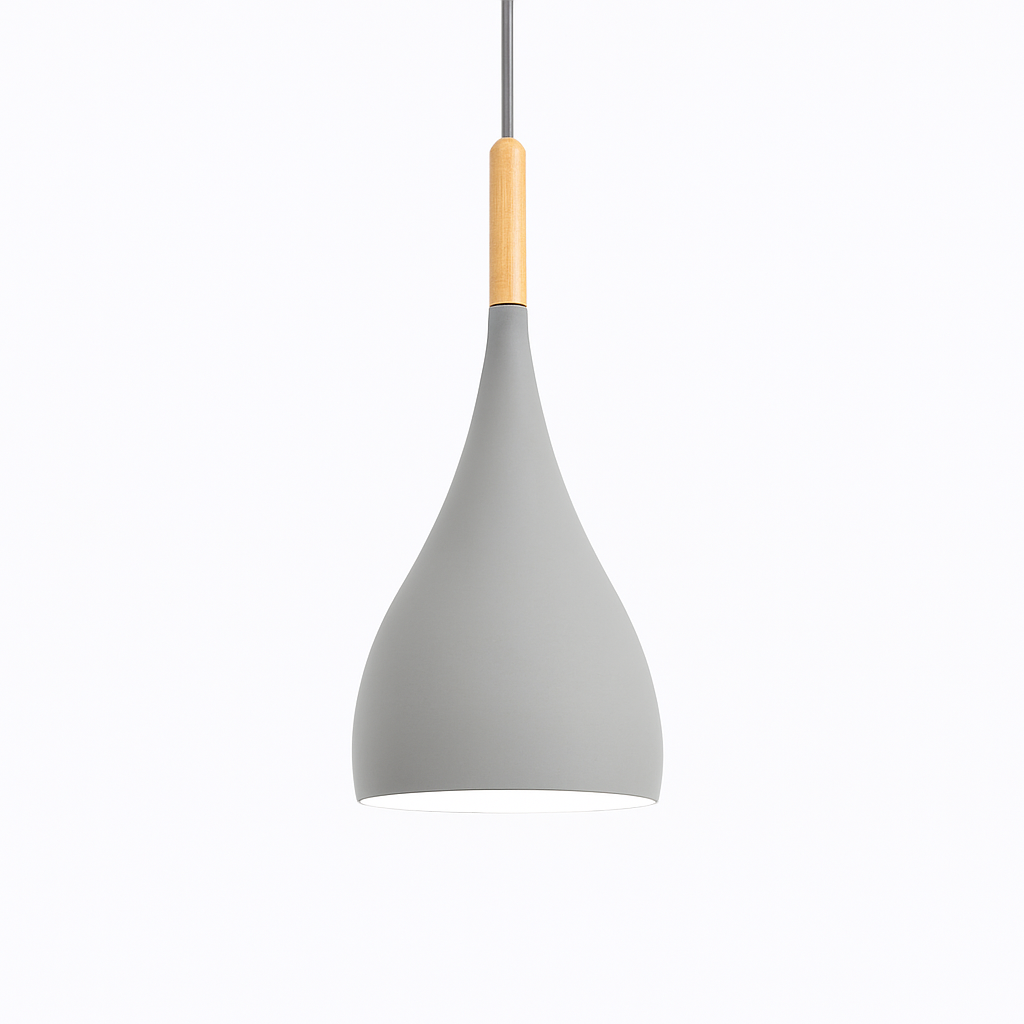 Stick Nordic Wood & Metal Pendant Light | Colorful Bar Hanging Lamp