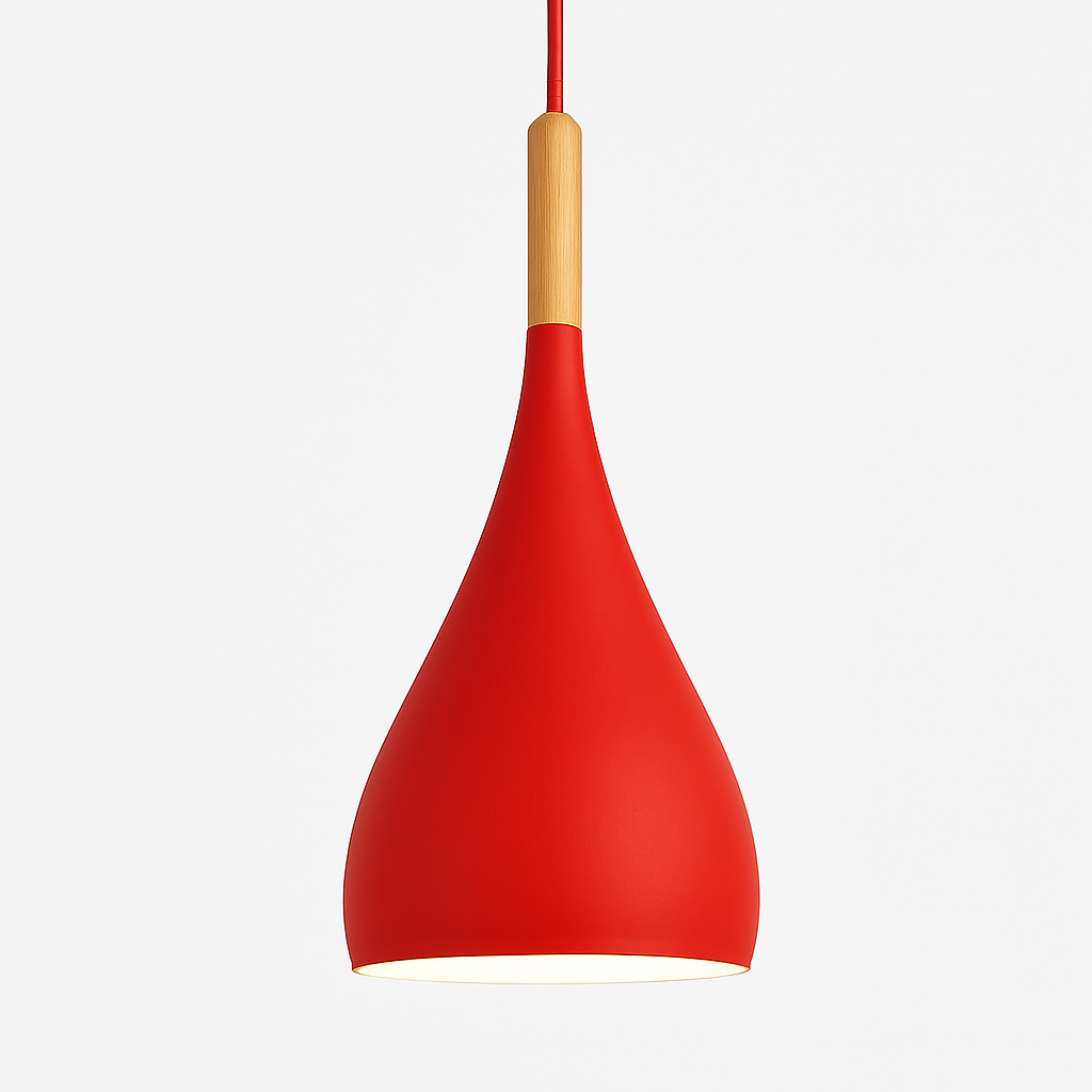 Stick Nordic Wood & Metal Pendant Light | Colorful Bar Hanging Lamp
