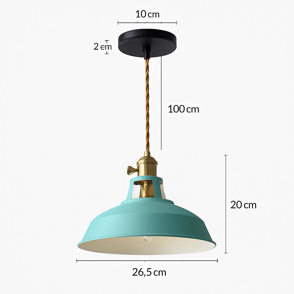 Loft Colorful Metal Pendant Light | Industrial Modern Hanging Lamp