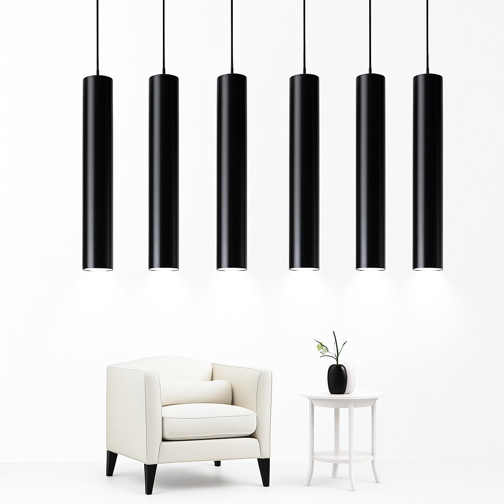 Linea LED Cylinder Pendant Light | Slim Aluminum Mini Pendant