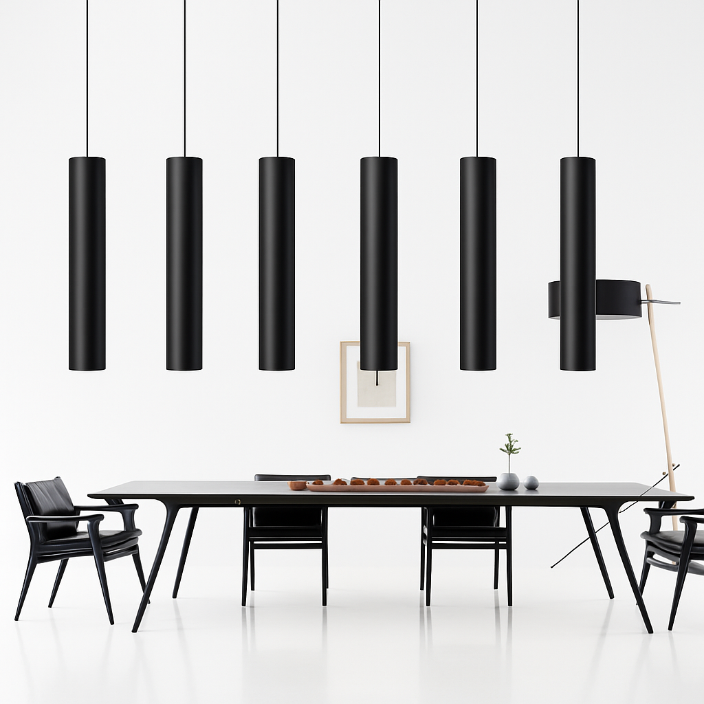 Linea LED Cylinder Pendant Light | Slim Aluminum Mini Pendant
