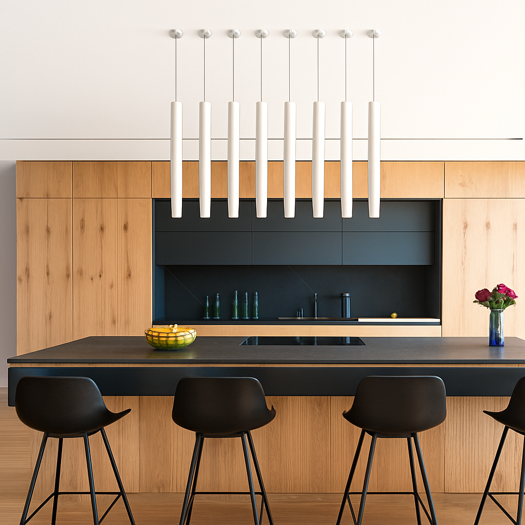 Linea LED Cylinder Pendant Light | Slim Aluminum Mini Pendant