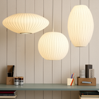 Silk Japanese Paper Pendant Light | Modern Lantern Hanging Lamp for Bedroom & Living Room