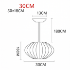 Silk Japanese Paper Pendant Light | Modern Lantern Hanging Lamp for Bedroom & Living Room