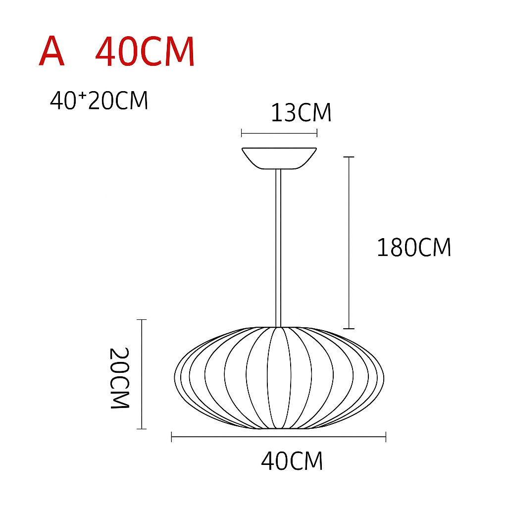 Silk Japanese Paper Pendant Light | Modern Lantern Hanging Lamp for Bedroom & Living Room