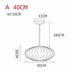 Silk Japanese Paper Pendant Light | Modern Lantern Hanging Lamp for Bedroom & Living Room