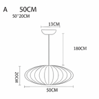Silk Japanese Paper Pendant Light | Modern Lantern Hanging Lamp for Bedroom & Living Room