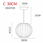 Silk Japanese Paper Pendant Light | Modern Lantern Hanging Lamp for Bedroom & Living Room