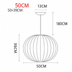 Silk Japanese Paper Pendant Light | Modern Lantern Hanging Lamp for Bedroom & Living Room