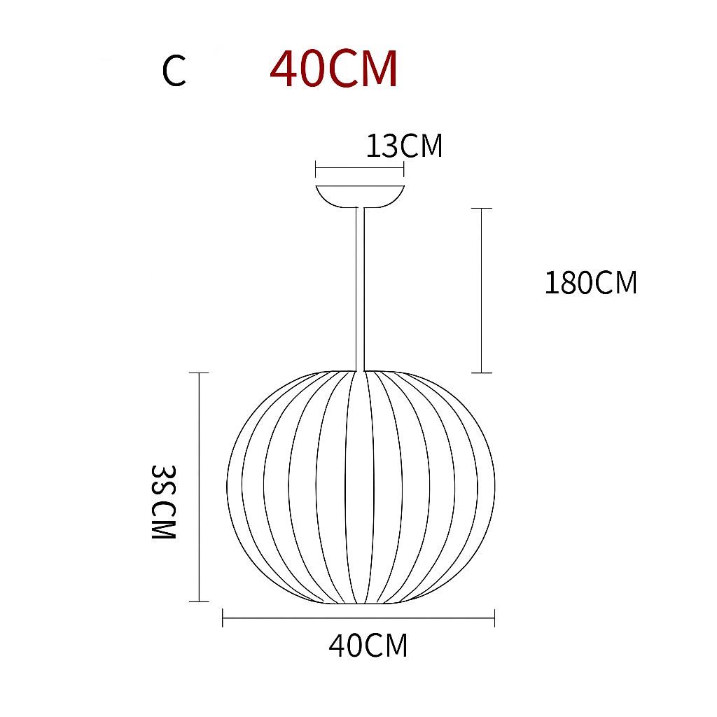 Silk Japanese Paper Pendant Light | Modern Lantern Hanging Lamp for Bedroom & Living Room