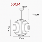 Silk Japanese Paper Pendant Light | Modern Lantern Hanging Lamp for Bedroom & Living Room