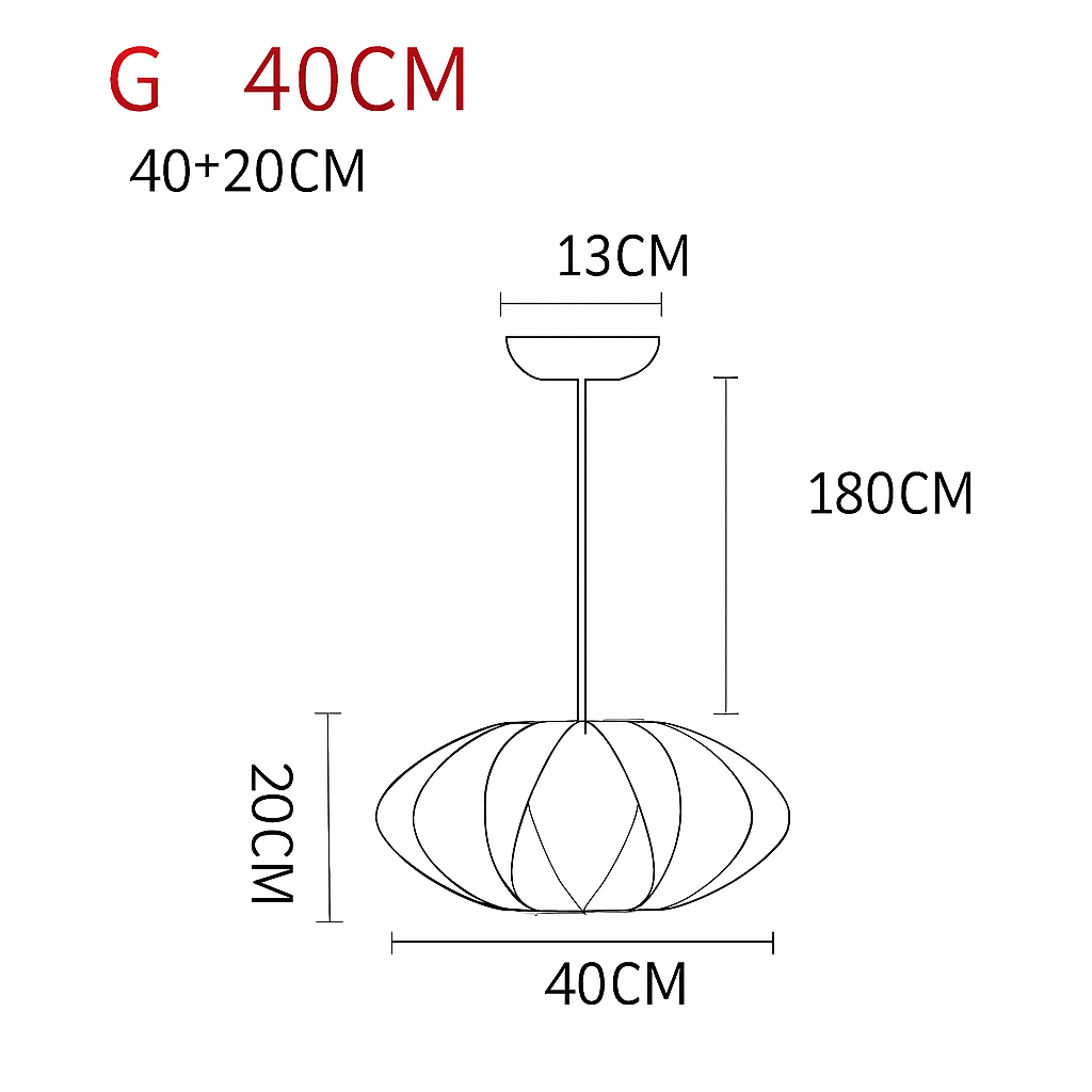 Silk Japanese Paper Pendant Light | Modern Lantern Hanging Lamp for Bedroom & Living Room