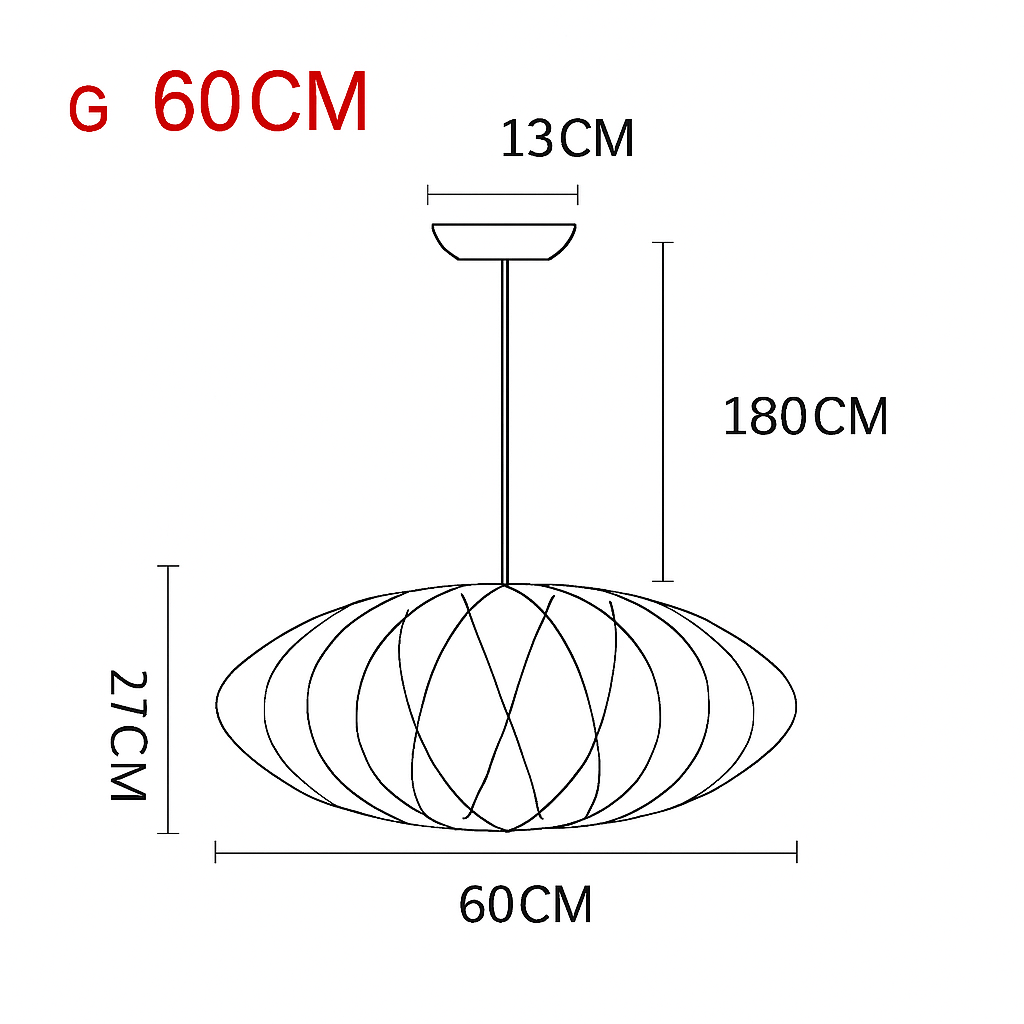 Silk Japanese Paper Pendant Light | Modern Lantern Hanging Lamp for Bedroom & Living Room