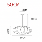 Silk Japanese Paper Pendant Light | Modern Lantern Hanging Lamp for Bedroom & Living Room