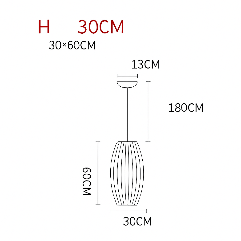 Silk Japanese Paper Pendant Light | Modern Lantern Hanging Lamp for Bedroom & Living Room