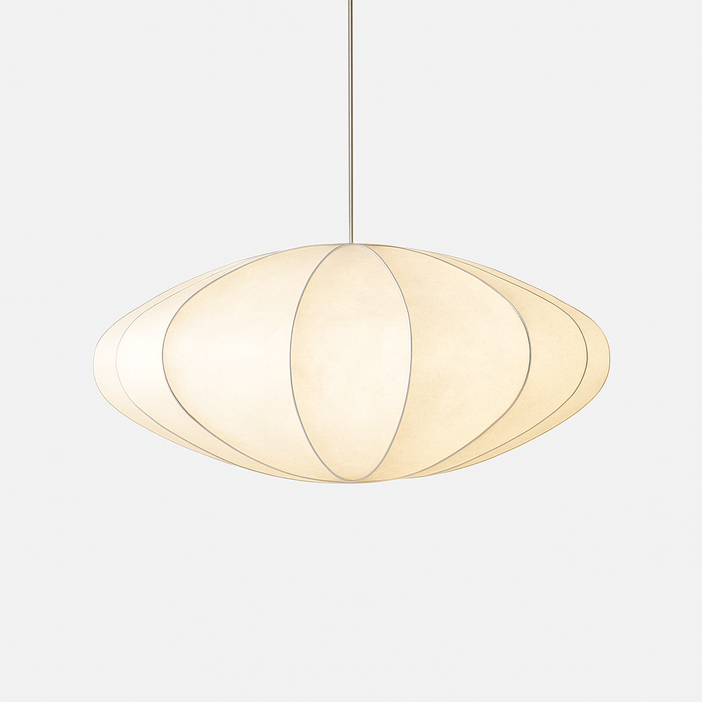 Silk Japanese Paper Pendant Light | Modern Lantern Hanging Lamp for Bedroom & Living Room