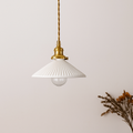 Letten Retro White Ceramic Pendant Light | Kitchen Island & Dining Room Hanging Lamp