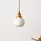 Letten Retro White Ceramic Pendant Light | Kitchen Island & Dining Room Hanging Lamp