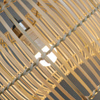 Tatami Woven Bamboo Pendant (16") - LivingLX