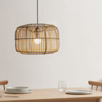 Tatami Woven Bamboo Pendant (16") - LivingLX