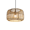 Tatami Woven Bamboo Pendant (16") - LivingLX