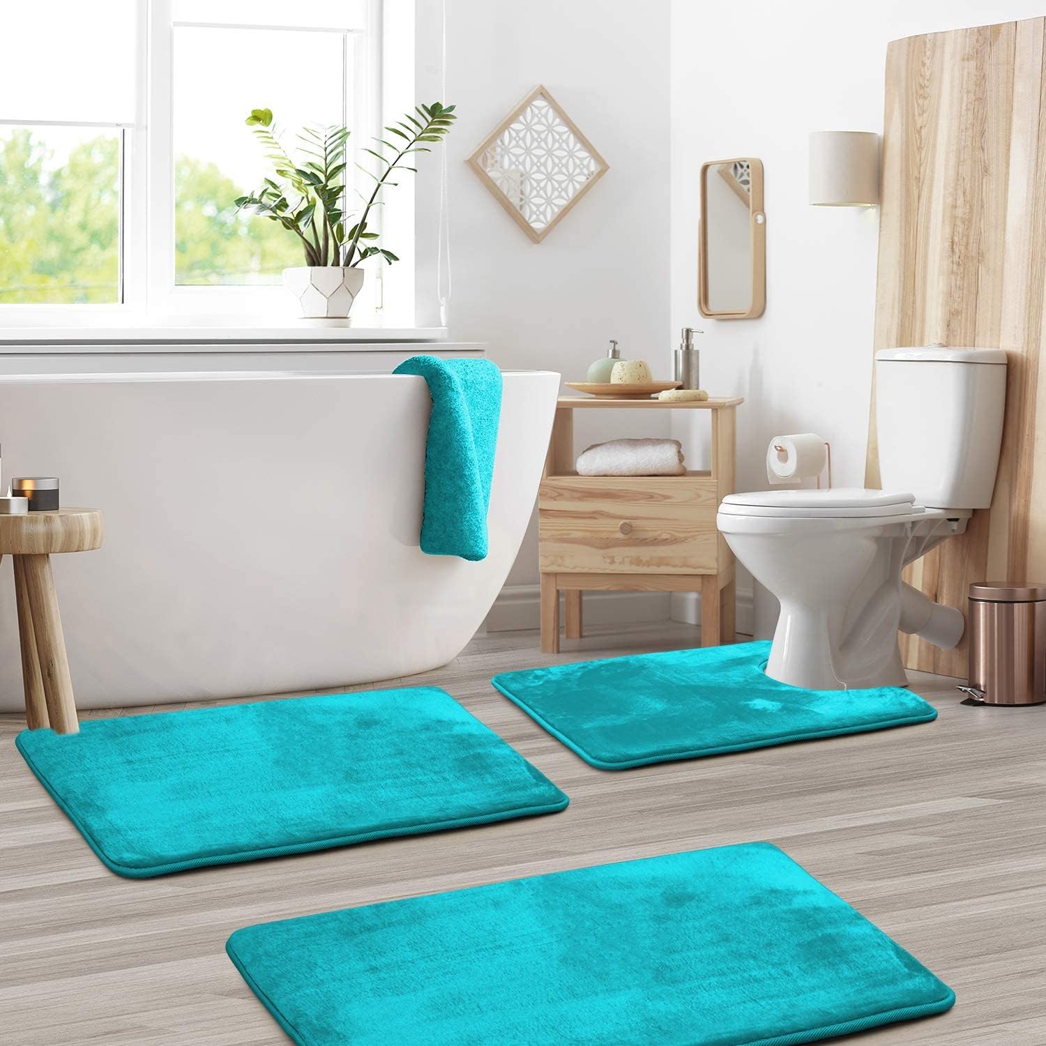 VelvaLuxe Memory Foam Bath Mat Set
