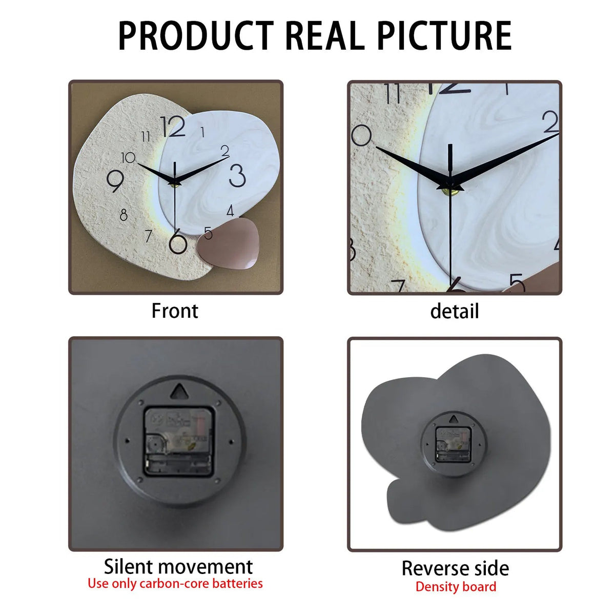 TempoStone | Modern Simple Wall Clock | Silent Quartz Design - LivingLX