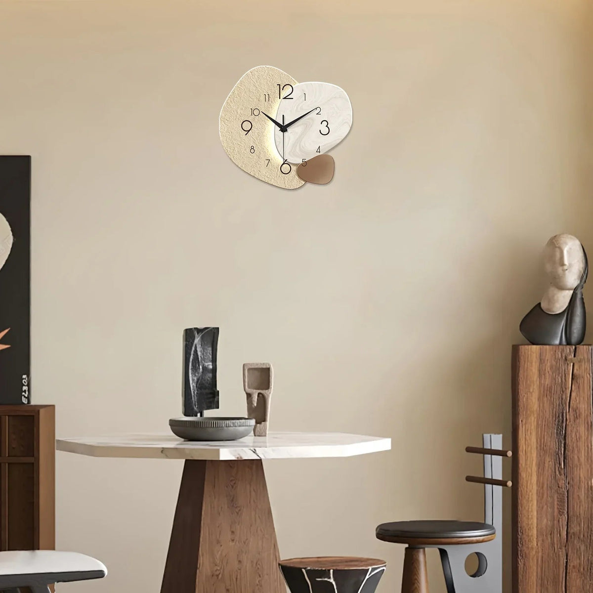 TempoStone | Modern Simple Wall Clock | Silent Quartz Design - LivingLX