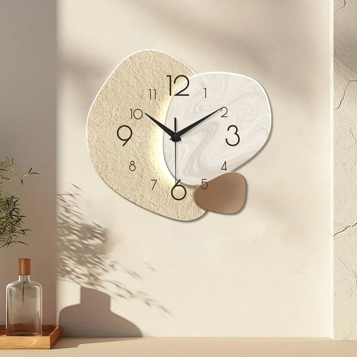 TempoStone | Modern Simple Wall Clock | Silent Quartz Design - LivingLX