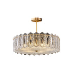 French Luxury Copper Glass Ceiling Lamp