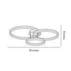 Trio Ring LED Flush Mount (28") - LivingLX
