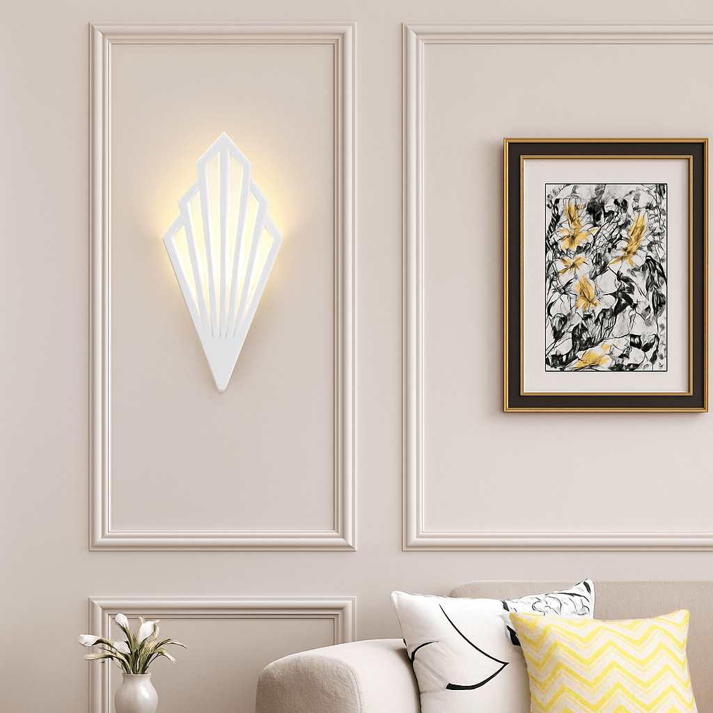 Trio Triangle LED Wall Sconce | Geometric Up & Down Wall Light - LivingLX