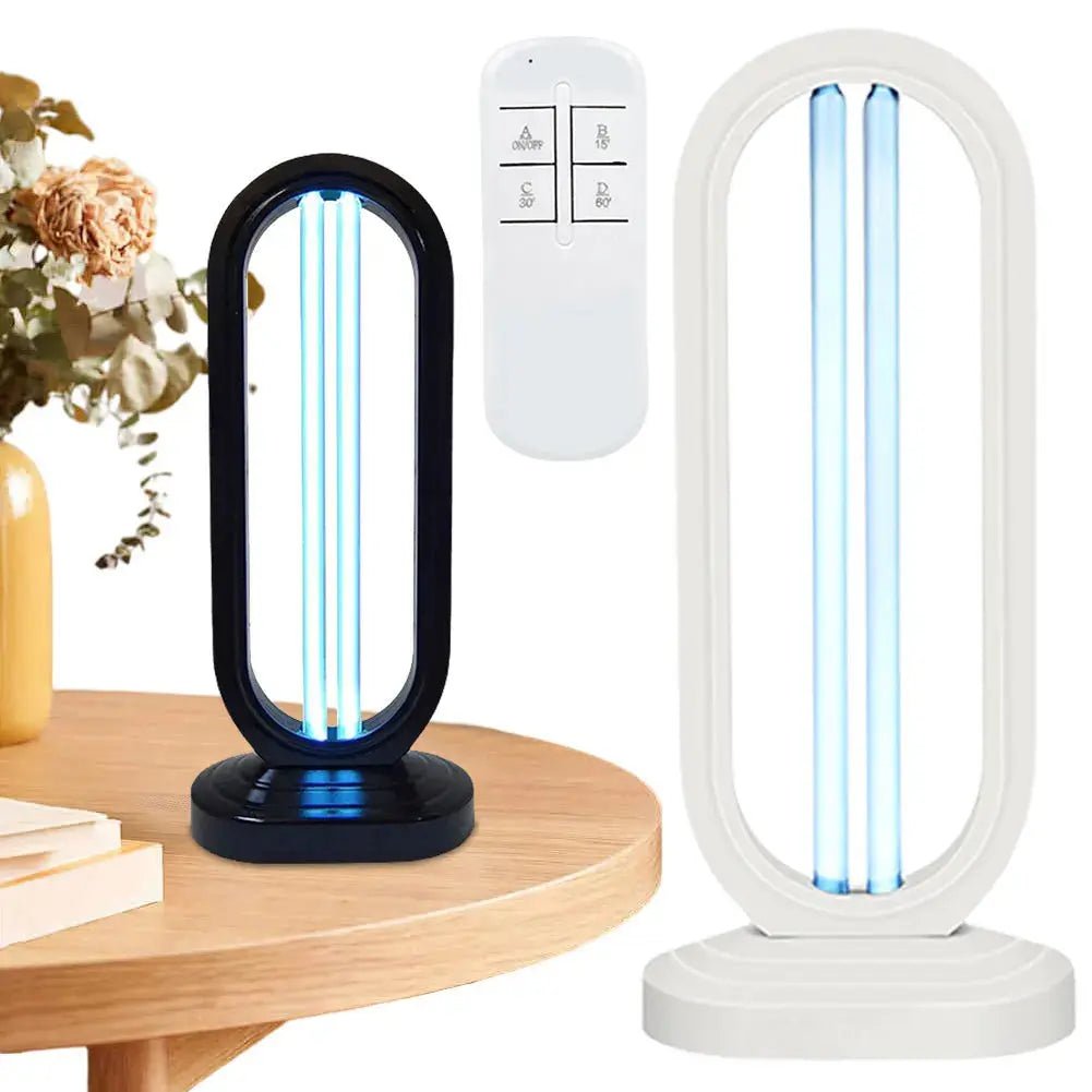 UV-C Disinfection Lamp 38W – Remote Control & Timer, Black or White - LivingLX