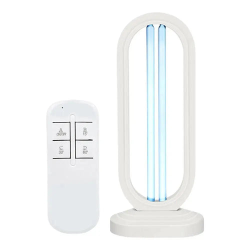 UV-C Disinfection Lamp 38W – Remote Control & Timer, Black or White - LivingLX