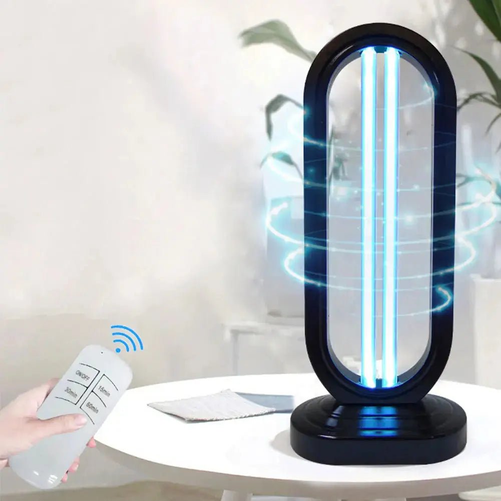 UV-C Disinfection Lamp 38W – Remote Control & Timer, Black or White - LivingLX