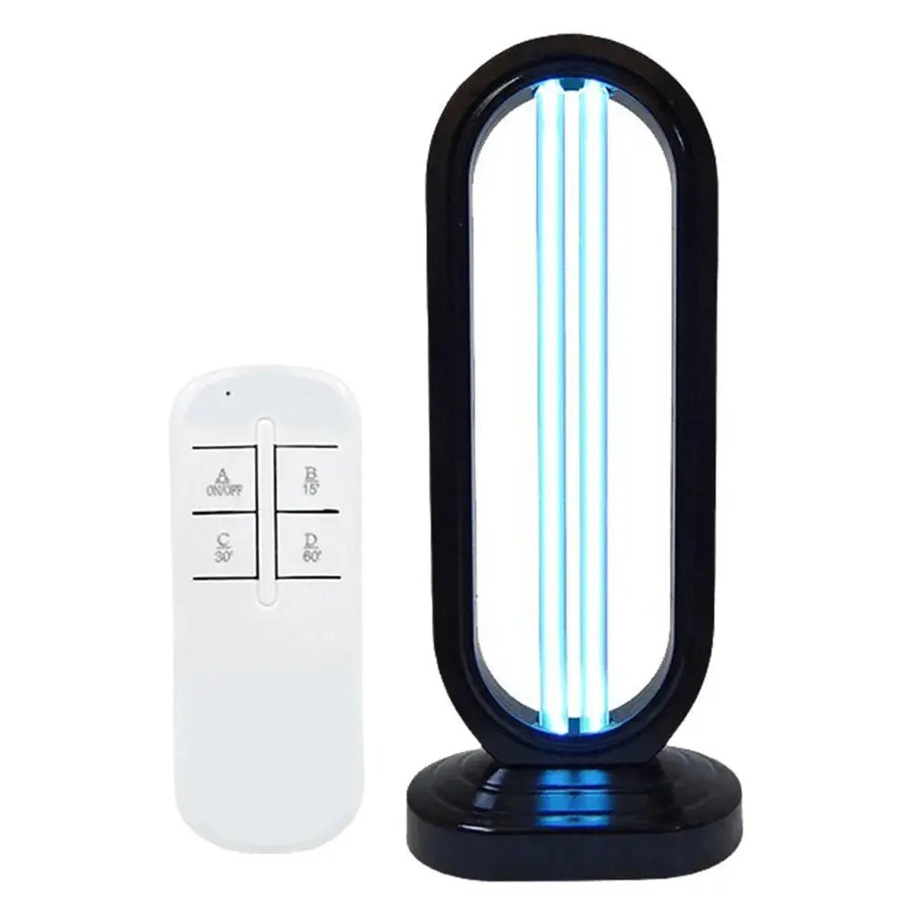 UV-C Disinfection Lamp 38W – Remote Control & Timer, Black or White - LivingLX
