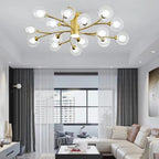 Globe Metal Glass Industrial Ceiling Light - view 3