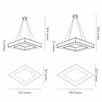 Vertex Diamond Chandelier (32"–39") - LivingLX