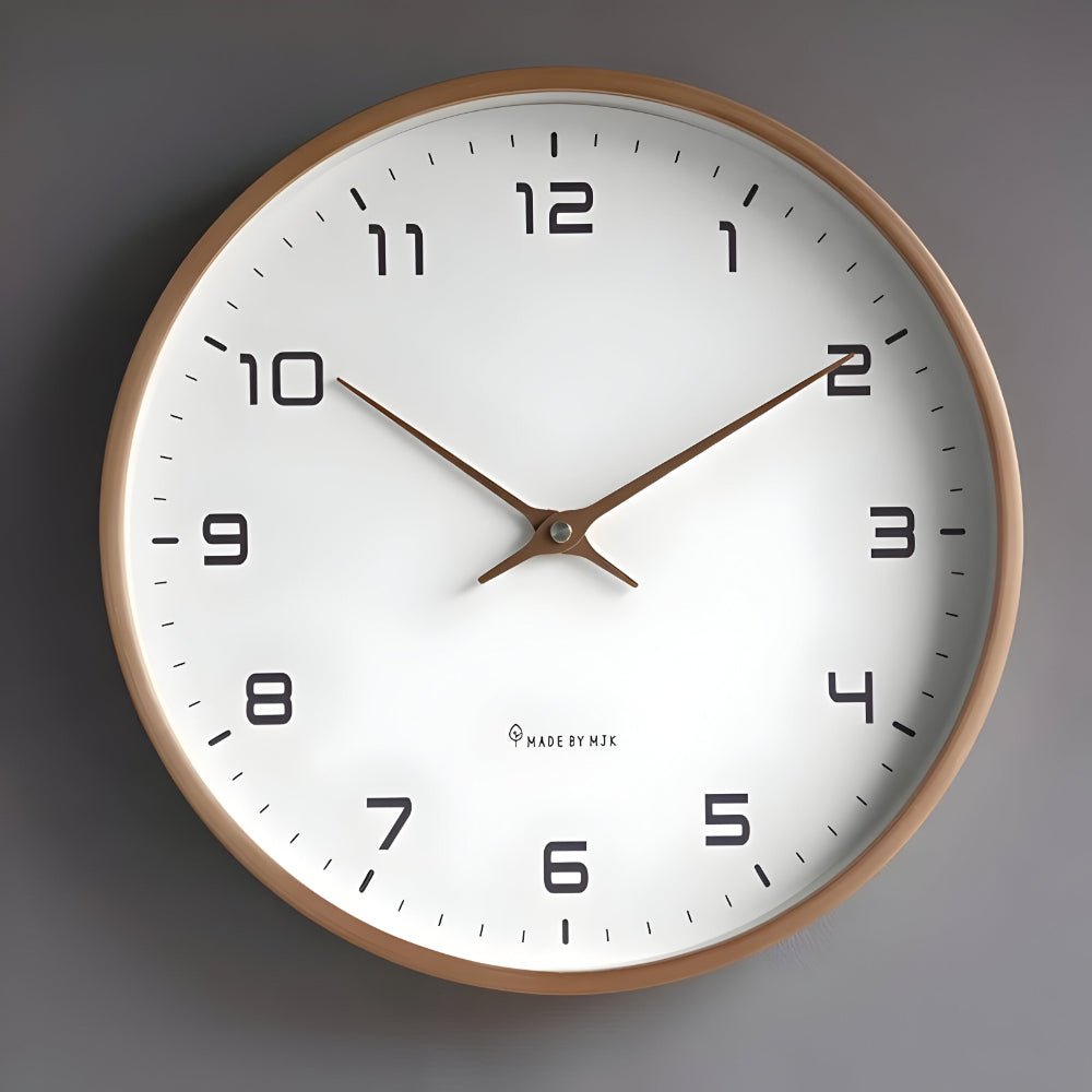 Wall Clock Silent Modern Round Decorative Home Accent - LivingLX