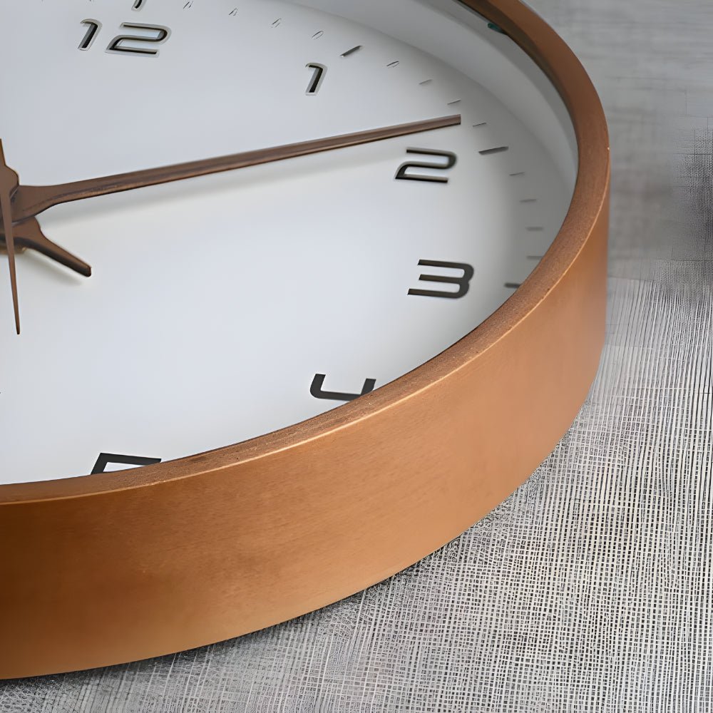 Wall Clock Silent Modern Round Decorative Home Accent - LivingLX