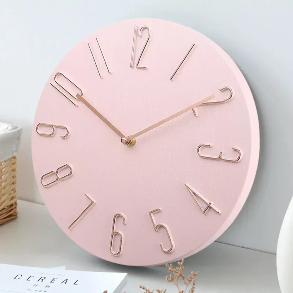 Wall Clock Silent Round Home Office Decor - LivingLX