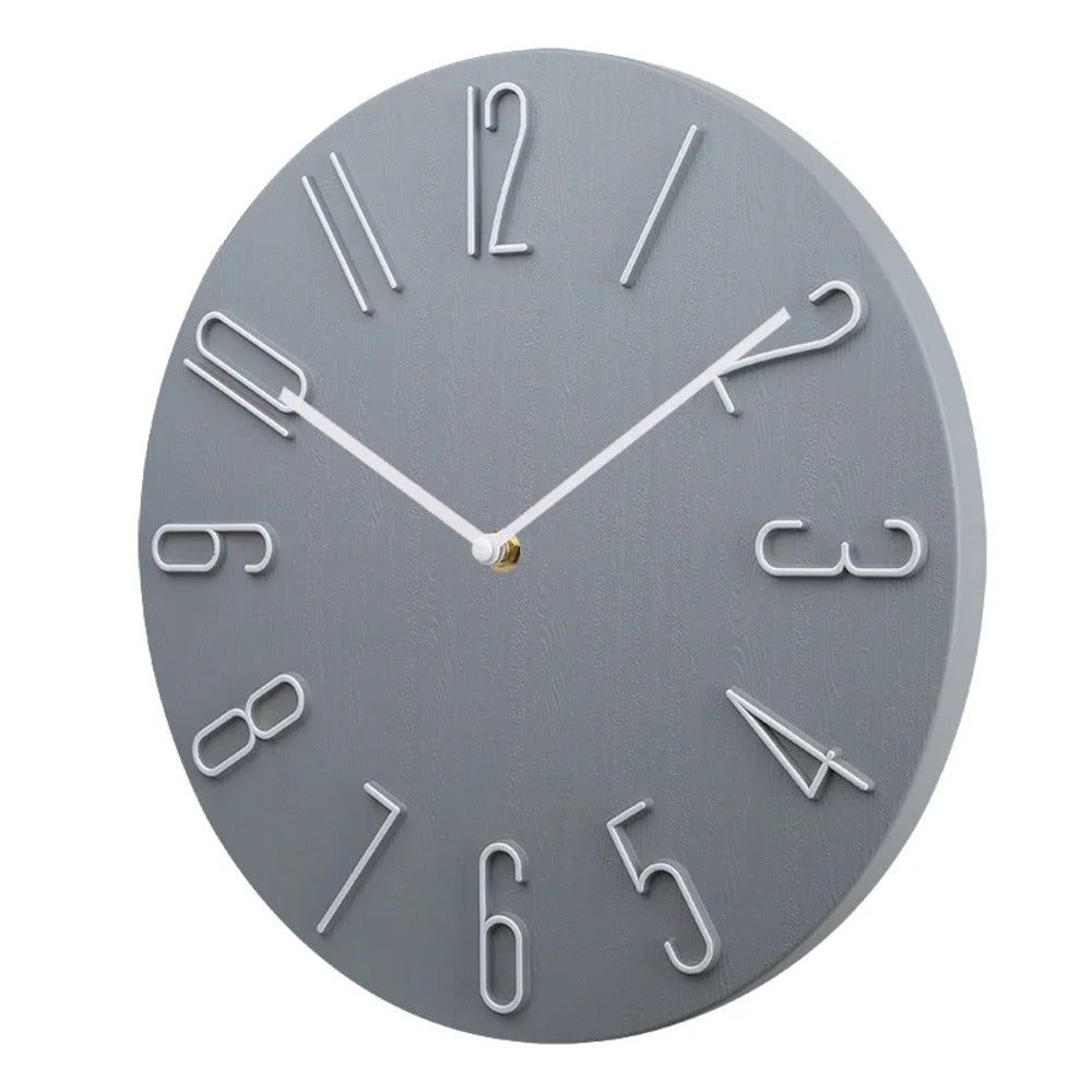 Wall Clock Silent Round Home Office Decor - LivingLX