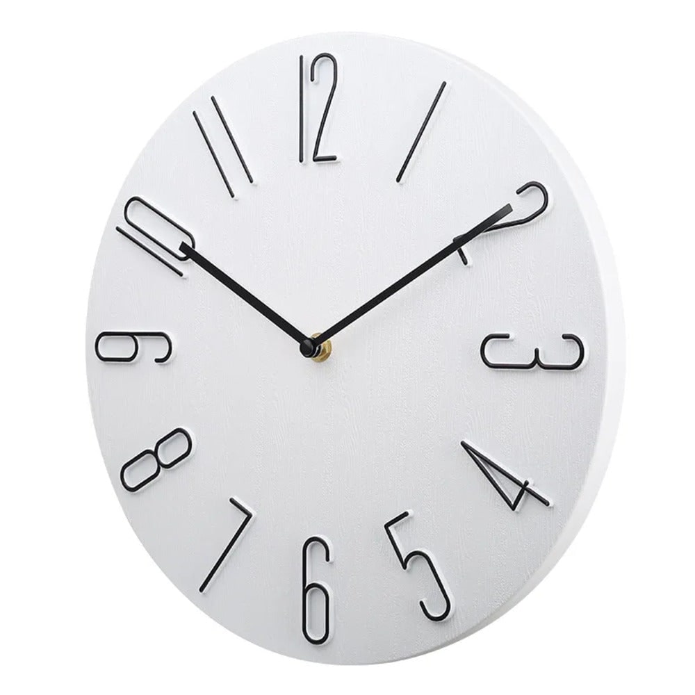 Wall Clock Silent Round Home Office Decor - LivingLX