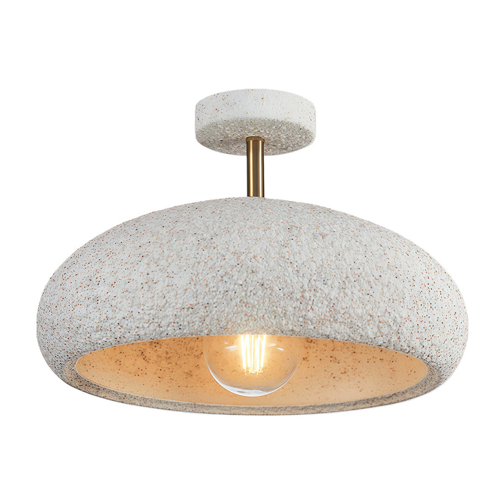 White Wabi-Sabi Semi Flush Ceiling Lamp - view 3