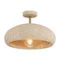 White Wabi-Sabi Semi Flush Ceiling Lamp
