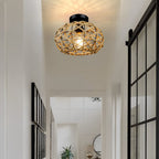Willow Woven Rope Semi-Flush Mount (12") - LivingLX