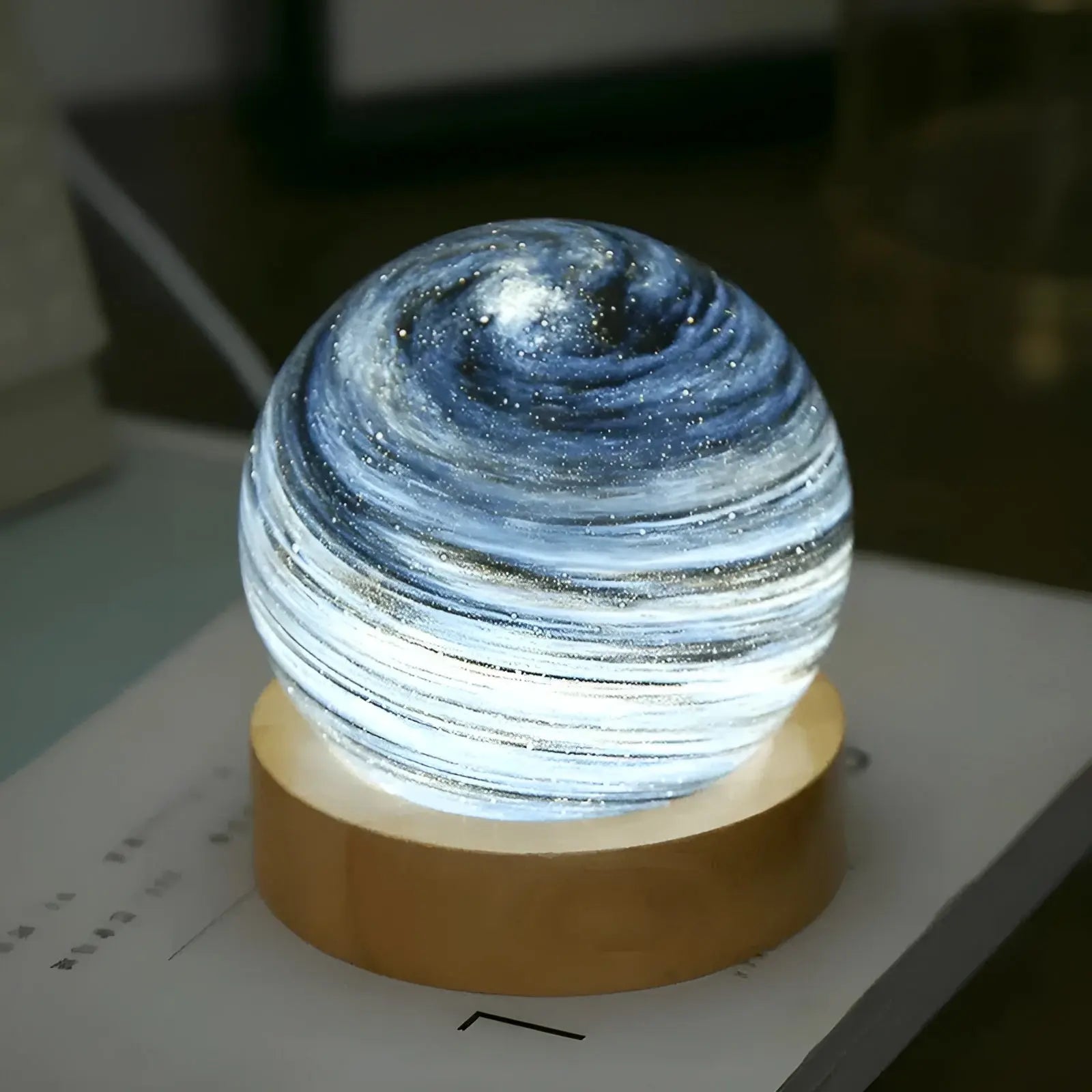 StellarGlow 3D Glass Table Lamp