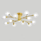 Globe Metal Glass Industrial Ceiling Light - view 4